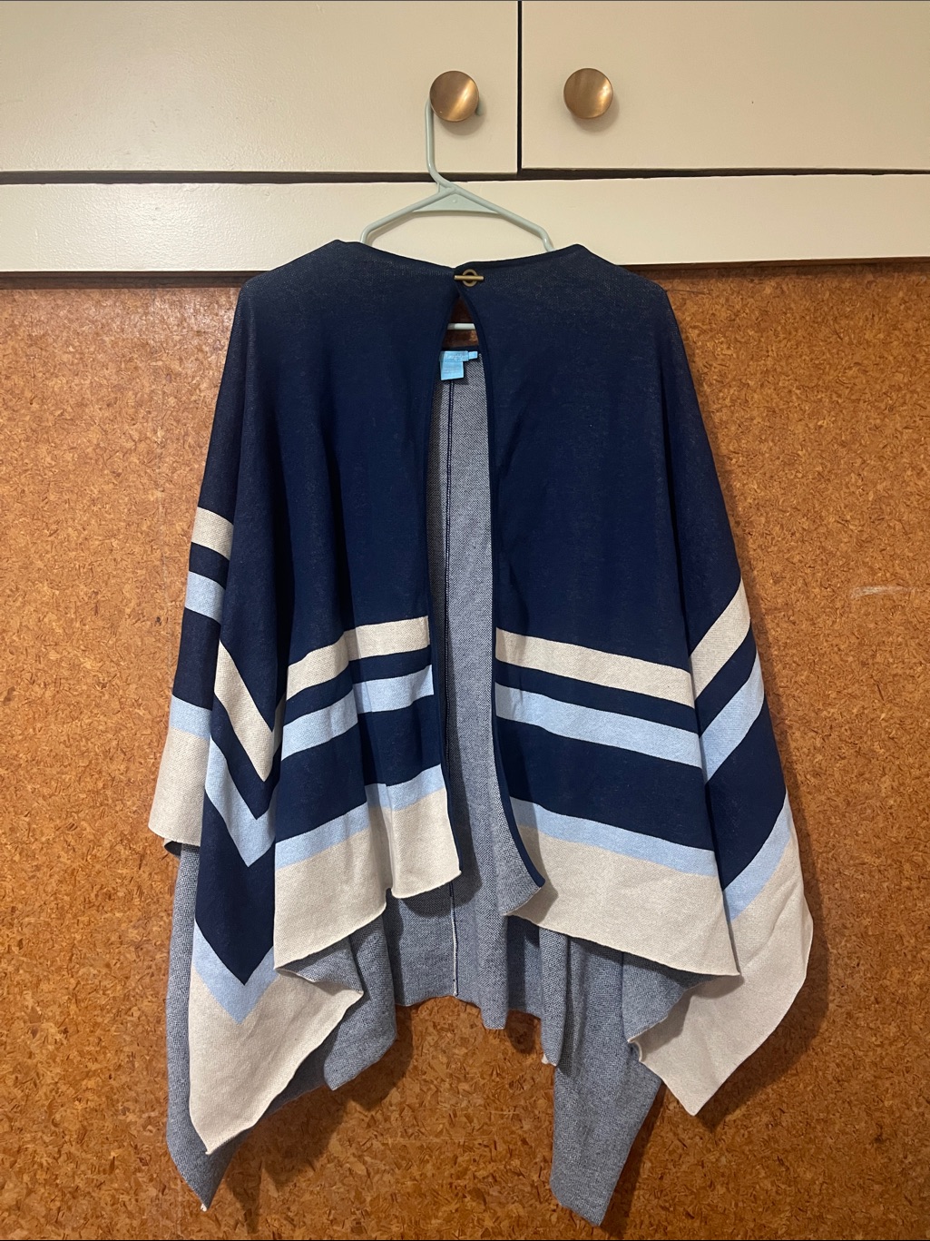 J. Mclaughlin Navy And Light Blue Striped Knit Top
